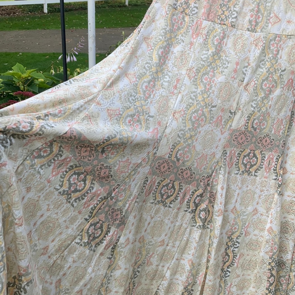 NWT Ruby Rd 2x lined flared multi sage skirt - Picture 2 of 6